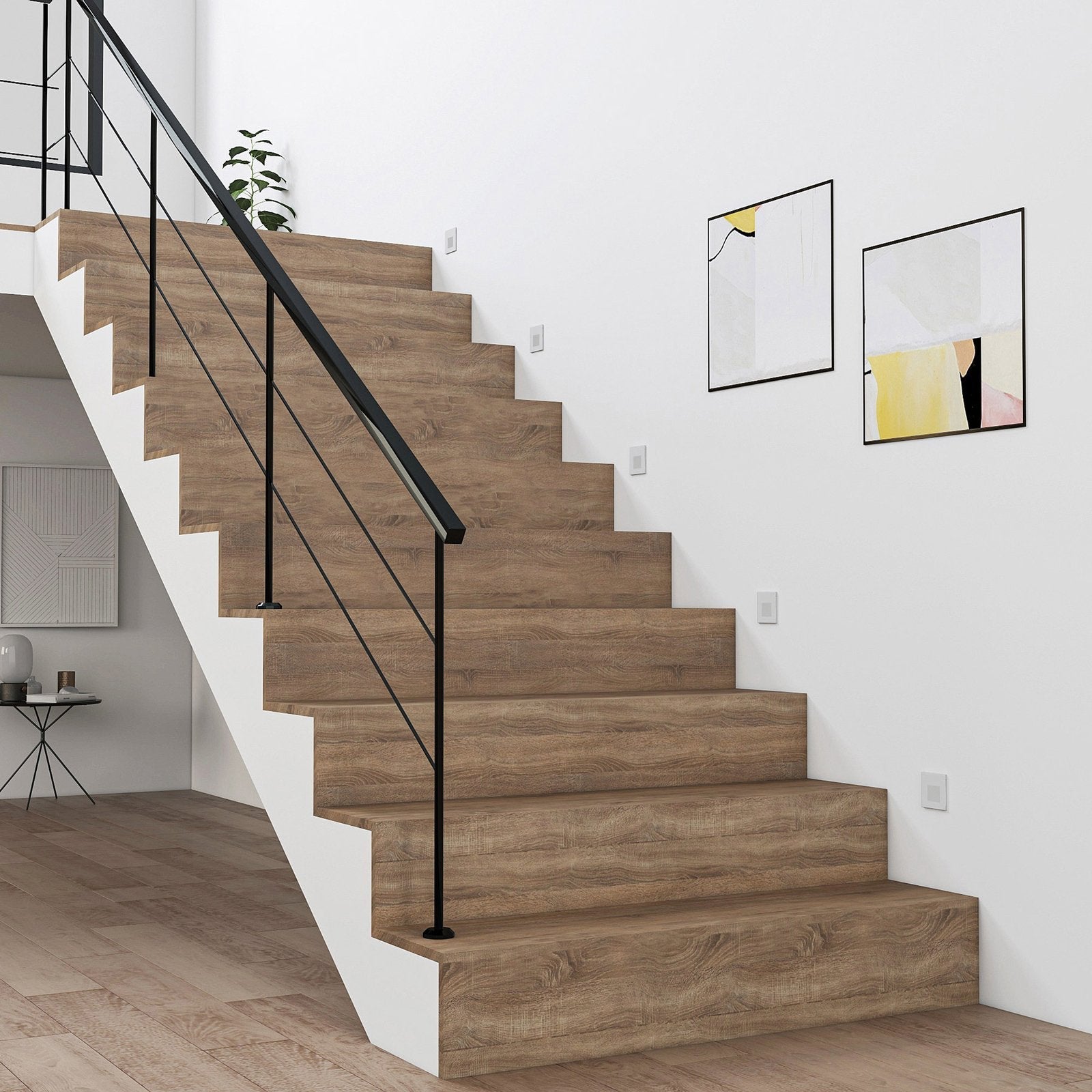 Nowoczesna Wpuszczana Lampa Ścienna LED z Aluminiową Ramą – Stylowe Oświetlenie do Korytarzy i Schodów 3